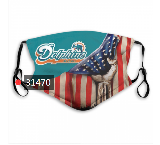 NFL 2020 Miami Dolphins 116 Dust mask with filter->nfl dust mask->Sports Accessory